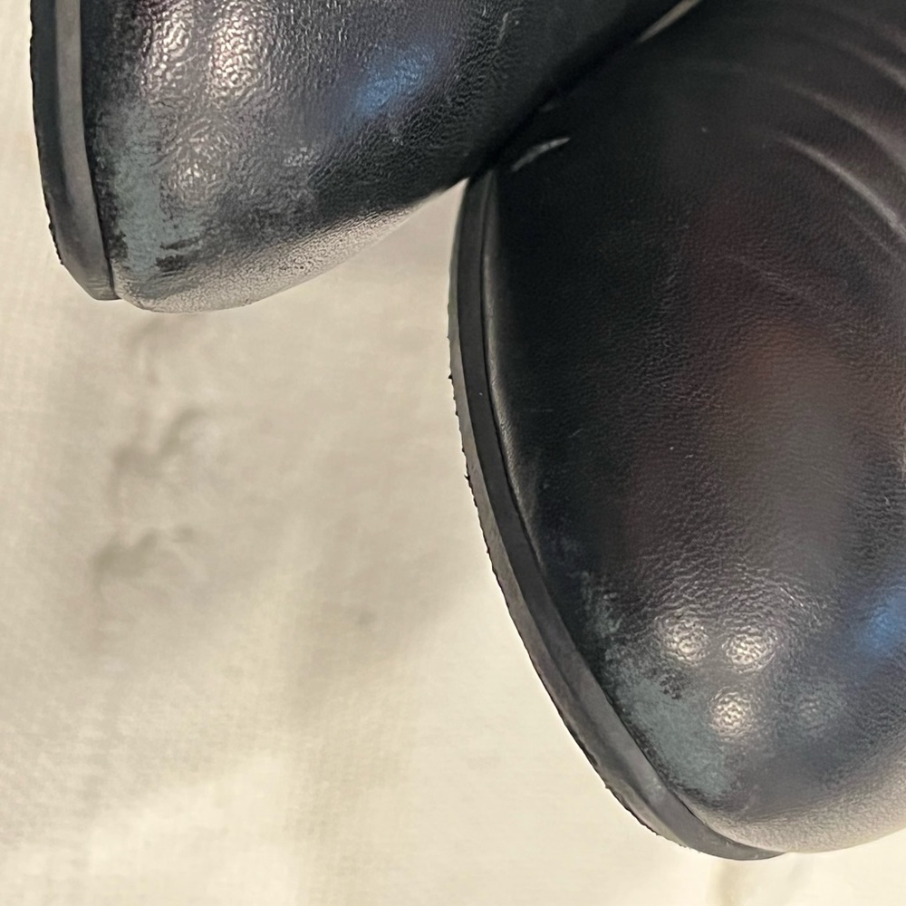 RARE Gucci Designer Black Leather Knee High Wedge Luxury Boots Size 40 - Picture 8 of 15